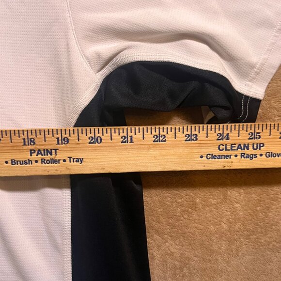 Reebok Men Large Play Dry White Black Golf‎ Short Sleeve 3 Button Polo Shirt (W) - Picture 6 of 8